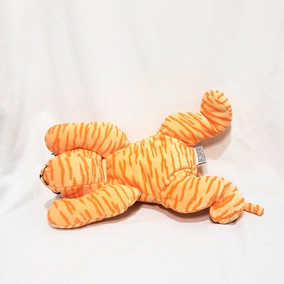 Ty Pillow Pals Purr Orange Stripes Tabby Tiger Cat Plush Stuffed Animal 14" 1996 - Picture 6 of 8